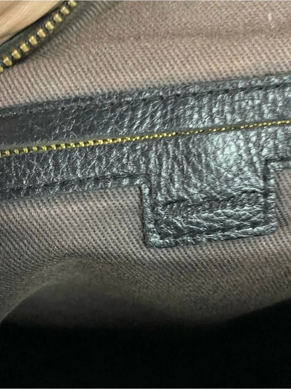 Madewell Black Tote with Brown Leather Straps